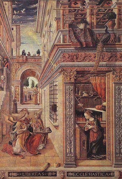 Carlo Crivelli Annunciation with St. Emidius oil painting picture